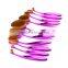 10pcs oval brush set plastic handle soft synthetic hair foundation powder tooth brush shape makeup set