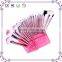 Professional pretty pink 22pcs brush set for makeup
