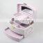 High Quality Floral Print Jewelry Box With Three Layers