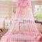 Circular shape Colorful mosquito net for double Bed Mosquito Net with OPP bag,size 65*260*1160cm