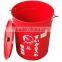 Fireproofing tool painted metal bucket with lid