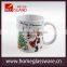 Santa and Snowman Ceramic Christmas Mugs for Coffee or Hot Cocoa