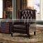 Italian Style Genuine Red Leather Living Room Arm Chair/Replica Single sofa