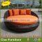 Leisure rattan outdoor round beach sunbed / daybed