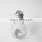 bulb shape glass spice packaging jar bottle with silver hole lid