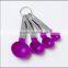 Best purple mini 1/2 cup plastic measuring scoop for flour cosmetic coffee bean, OEM plastic measuring scoop/spoon manufacturer