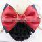 2016 New Arrived Chiffon Ribbon Hair Bow With Clip/Handmade Plain net Chiffon Bow Clip For Women