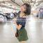 Ladies A line olive green denim fashion short mini skirt