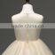 MGOO Hot Sale Cheap Champage Floral Girl Dress New Design Long Frock Children Fairy Dress 2016 MGT020