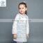 2017 Spring Girls Woolen A-line Dress Children's Clothing Lone Sleeve Lace One-pice Designs For Girl