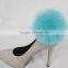 Myfur Luxury Life Spring/Summer/Fall Fox Fur Pompoms Lady Fur Ball Shoes