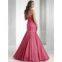 High Quality Taffeta Material Strapless Beaded Mermaid Lady Prom Gown