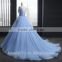 2017 New Style Custom Made Elegant A-line V-neck long sleeve Special occisan evening Party gowns Quinceanera dress ED612