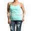 Long Plain Solid SPAGHETTI STRAP TANK TOP Basic Seamless