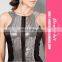 Fashoin Ultra Sexy Elegant Black Silver Sleeveless Nylon Spandex Spaghetti Strap Round Neck Squama Skinny Fashion Dress