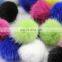 Colorful Custom Mink Fur Pom Pom Various Dyed Colors Natural White For Keychains RIngs Bracelet