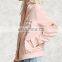 Wholesale Pink Clothing Fashion Embroidered Satin women bomber jacket