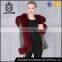 Elegant leather jacket short fur coat womens with fur