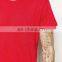 plain pocket solid color mens red t shirt