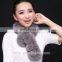 Thick and warm rex rabbit fur ball scarf