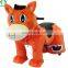 HI coin operated kiddie rides plush animal electric scooter for sale