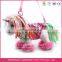 Plush colorful unicorn animal shape bag for kid