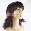 2014 hot sale mixed color short style synthetic wig with bangs