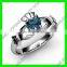 Unique engraved claddagh jewelry Titanium ring