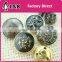 2016 high quality Vintage antiqued metal dome shank buttons military brass buttons