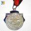 cheap custom silver weight lifting award sports medal with ribbon