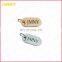 Custom Gold Plated Ovals Metal Jewellery Brass Logo Tag