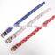 Designer brand classic luxury PU pet dog collar leash
