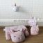 Soft fuzzy warm winter flannel fleece plush baby sleep bag,pink rabbit design sleeping bags for children