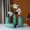 Beautiful Green Tall Nordic Morandi Modern Simple Ceramic Vase For Shopping Mall Decor