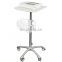 High quality aluminum ECG machine trolley with five stars wheels for hospital and clinic
