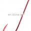 Strong Mustad 90234NP Fishing Hooks Long Blood Worm Lure Bait Hook Fashion Red High Strength Barbed Circle Tackles 1-12# Pesca
