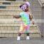 Wholesale custom men's summer pullover tie-dye sleeveless hooded two-piece suit