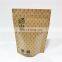 eco food packaging paper coffee tea bags with window stand up pouch
