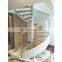 Modern Design Carbon Steel Stainless Steel Wooden Tread Outdoor / Indoor Spiral Staircase