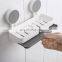 Premium soap holder wall mounted no drill taizhou factory soap holder plastic bathroom accessories soap holder drain