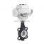 DN100 Wafer Type Cast Iron Body Rubber Lining Motor Operated Butterfly Valve