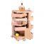 New Arrival Rotating Stand Trolley 3 Tier Rolling Storage Cart Shelf Shelves