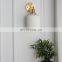 French romantic white vertical pattern ceramic vase hanging wall sconce 6w 9w warm hotel bedroom girl room bedside led wall lamp