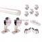 DIY 6.6FT Stainless Steel Modern Interior Sliding Barn Closet Cabinet Door Track Hardware Kit