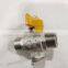 Forged Lever Butterfly Handle Brass Gas Ball Valve Brass Male Thread Gas Valve