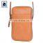 High Black Fitting Zipper Closure Type Drill Lining Material Genuine Leather Phone Bag for Women at Wholesale Price