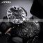 SINOBI Cool Men's Watch Chronograph Wrist Watch Calendar Date Function Watchs Soft Leather Strap S9760G