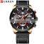 CURREN Casual Sport Watches for Men Blue Top Brand Luxury Military Leather Wrist Watch Man Clock Fashion Chronograph Wristwatch