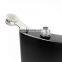 6/7/8oz black Portable Stainless Steel Hip Flask Alcohol Drinking pocket Bottle outdoor camping