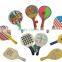 Promotional sports wooden beach paddle colorized beach racket racket